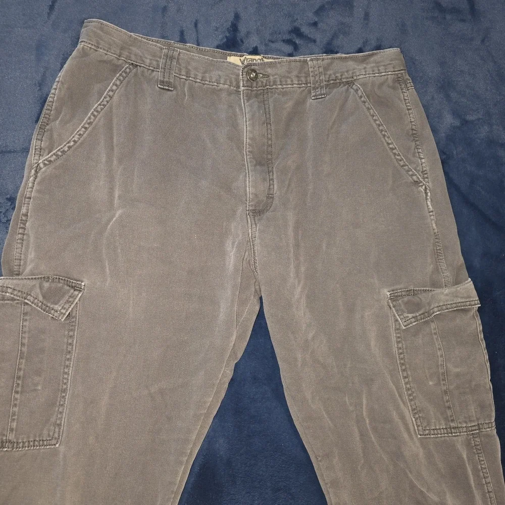 Wrangler Authentics Men's 36‎ X 30 (36x28) Fleece Lined Gray Cargo Pants